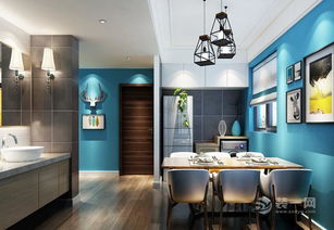 藍白搭配時尚家居 合肥裝修公司薦89平米簡約效果圖